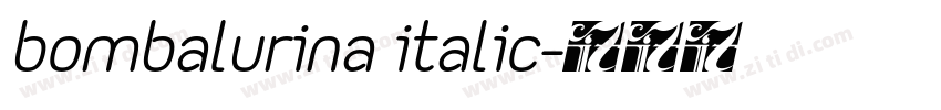 bombalurina italic字体转换